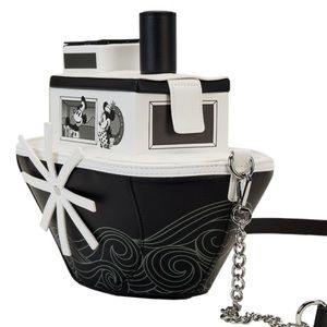 🖤🩶🐭🏰⚓️ Steamboat Willie Mickey boat loungefly disney EXCLUSIVE 😍 NEW! Bag